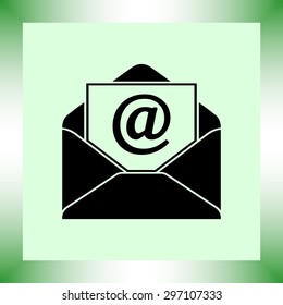 Mail sign icon, vector illustration. Flat design style