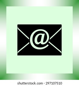 Mail sign icon, vector illustration. Flat design style