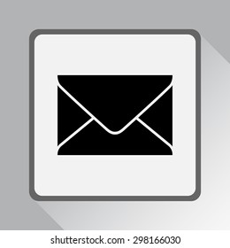 Mail sign icon, vector illustration. Flat design style