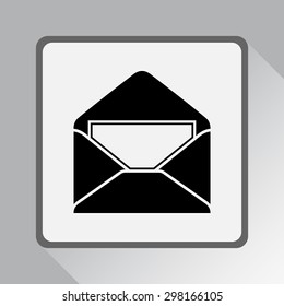 Mail sign icon, vector illustration. Flat design style