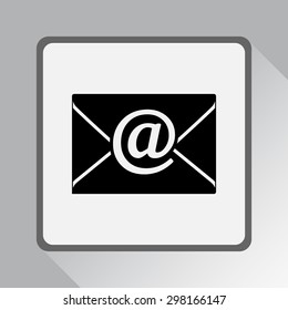 Mail sign icon, vector illustration. Flat design style