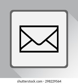 Mail sign icon, vector illustration. Flat design style