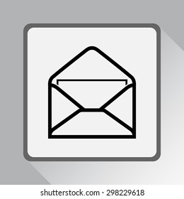 Mail sign icon, vector illustration. Flat design style