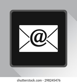 Mail sign icon, vector illustration. Flat design style