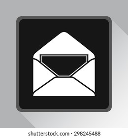 Mail sign icon, vector illustration. Flat design style 