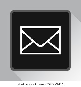 Mail sign icon, vector illustration. Flat design style