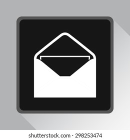 Mail sign icon, vector illustration. Flat design style