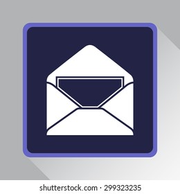 Mail sign icon, vector illustration. Flat design style