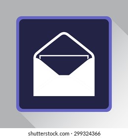 Mail sign icon, vector illustration. Flat design style