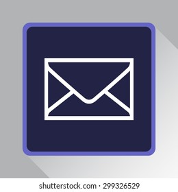 Mail sign icon, vector illustration. Flat design style