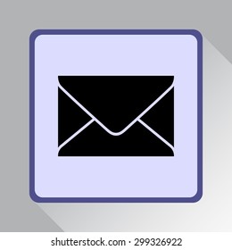 Mail sign icon, vector illustration. Flat design style