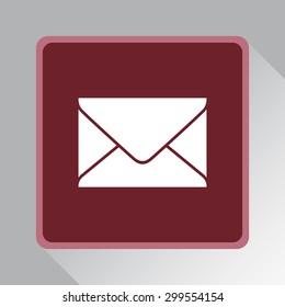 Mail sign icon, vector illustration. Flat design style