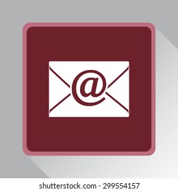 Mail sign icon, vector illustration. Flat design style