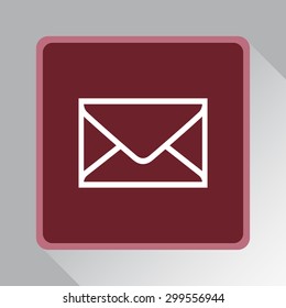 Mail sign icon, vector illustration. Flat design style
