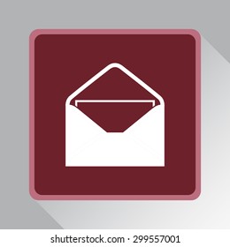 Mail sign icon, vector illustration. Flat design style