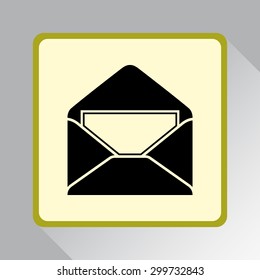 Mail sign icon, vector illustration. Flat design style