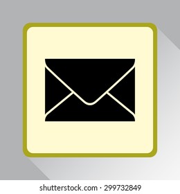 Mail sign icon, vector illustration. Flat design style