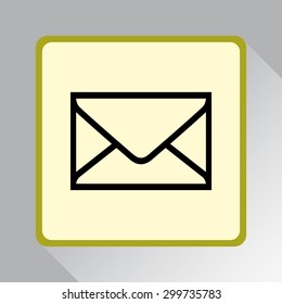Mail sign icon, vector illustration. Flat design style