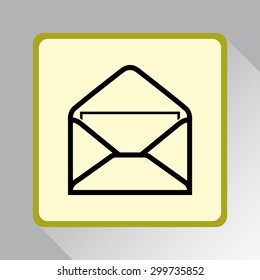 Mail sign icon, vector illustration. Flat design style