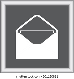 Mail sign icon, vector illustration. Flat design style