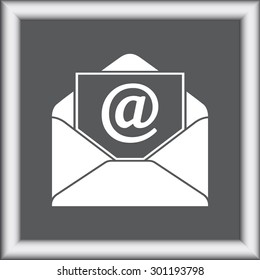 Mail sign icon, vector illustration. Flat design style