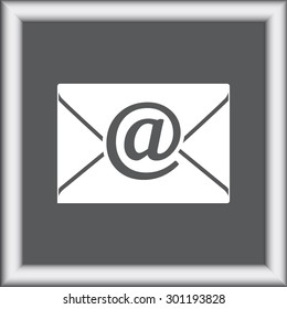 Mail sign icon, vector illustration. Flat design style