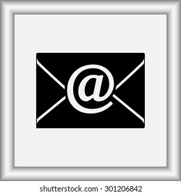 Mail sign icon, vector illustration. Flat design style