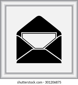 Mail sign icon, vector illustration. Flat design style