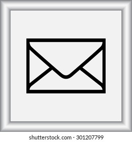 Mail sign icon, vector illustration. Flat design style