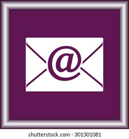 Mail sign icon, vector illustration. Flat design style