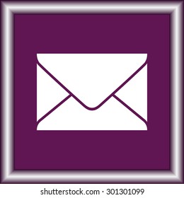 Mail sign icon, vector illustration. Flat design style
