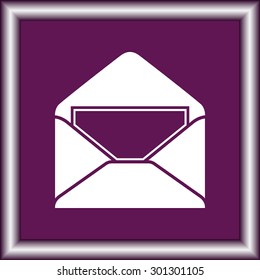 Mail sign icon, vector illustration. Flat design style