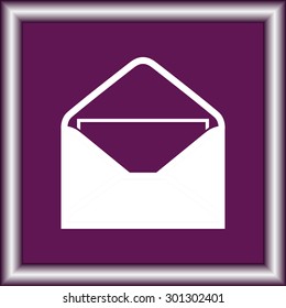 Mail sign icon, vector illustration. Flat design style