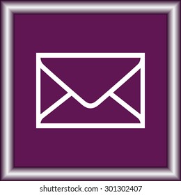 Mail sign icon, vector illustration. Flat design style