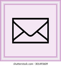 Mail sign icon, vector illustration. Flat design style