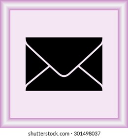 Mail sign icon, vector illustration. Flat design style