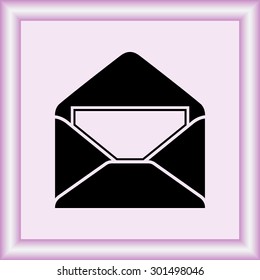 Mail sign icon, vector illustration. Flat design style