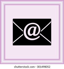 Mail sign icon, vector illustration. Flat design style