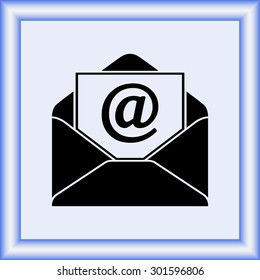 Mail sign icon, vector illustration. Flat design style