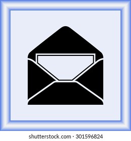 Mail sign icon, vector illustration. Flat design style
