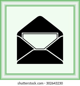 Mail sign icon, vector illustration. Flat design style