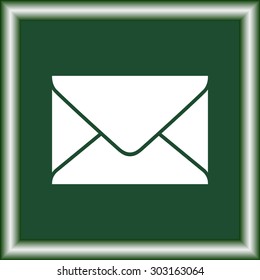 Mail sign icon, vector illustration. Flat design style