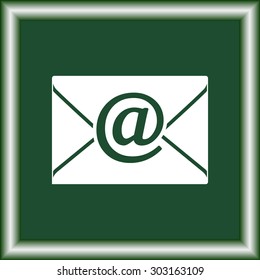 Mail sign icon, vector illustration. Flat design style