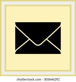 Mail sign icon, vector illustration. Flat design style