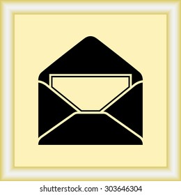 Mail sign icon, vector illustration. Flat design style