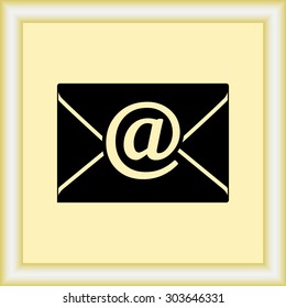 Mail sign icon, vector illustration. Flat design style