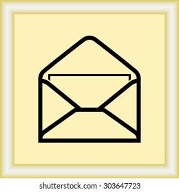 Mail sign icon, vector illustration. Flat design style