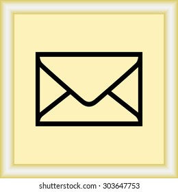 Mail sign icon, vector illustration. Flat design style