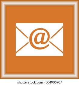 Mail sign icon, vector illustration. Flat design style