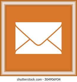 Mail sign icon, vector illustration. Flat design style